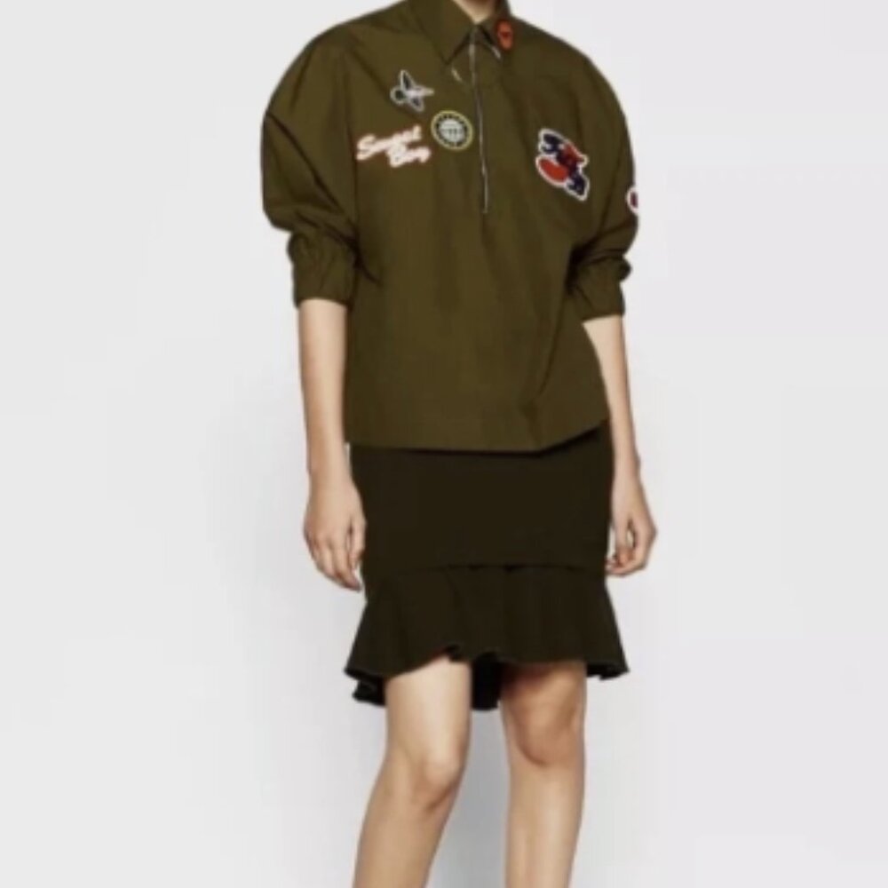 Zara Chocolate Brown Skirt with Ruffles